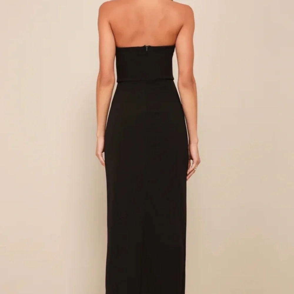 Dedicated to Glamour Black Strapless Maxi Dress - Picture 2 of 9